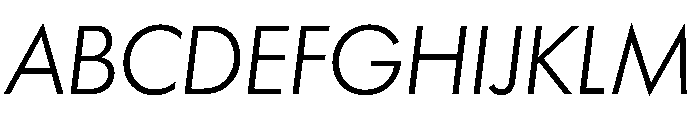 Futura 100 LXT Book Oblique Font UPPERCASE