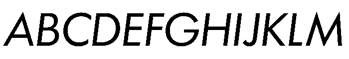 Futura 100 LXT Oblique Font UPPERCASE