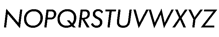 Futura 100 LXT Oblique Font UPPERCASE
