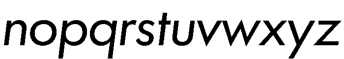 Futura 100 LXT Oblique Font LOWERCASE