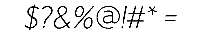 Futura 100 Latin Extended Extra Light Italic Font OTHER CHARS
