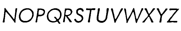 Futura 100 Latin Extended Light Italic Font UPPERCASE
