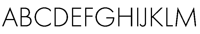 Futura 100 Latin Extended Light Font UPPERCASE