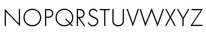Futura 100 Latin Extended Light Font UPPERCASE
