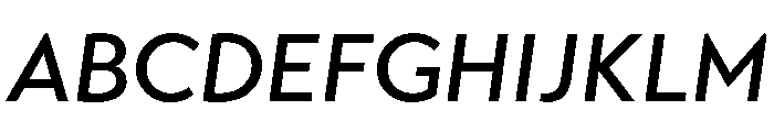 Futura 100 Latin Extended Medium Italic Font UPPERCASE