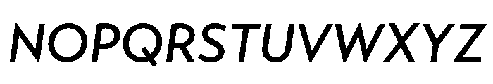 Futura 100 Latin Extended Medium Italic Font UPPERCASE