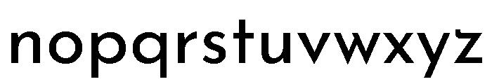 Futura 100 Latin Extended Regular Font LOWERCASE
