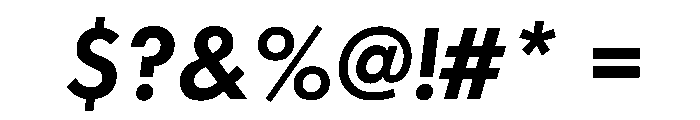 Futura 100 Latin Extended Semibold Italic Font OTHER CHARS