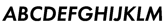 Futura 100 Latin Extended Semibold Italic Font UPPERCASE
