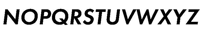 Futura 100 Latin Extended Semibold Italic Font UPPERCASE