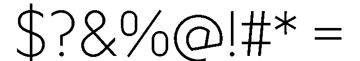 Futura 100 Latin Extended Thin Font OTHER CHARS