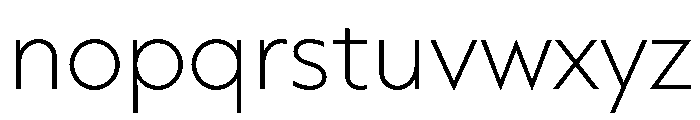 Futura 100 Latin Extended Thin Font LOWERCASE