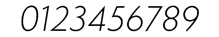 Futura 100 Light Italic Font OTHER CHARS