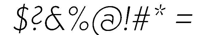 Futura 100 Light Italic Font OTHER CHARS