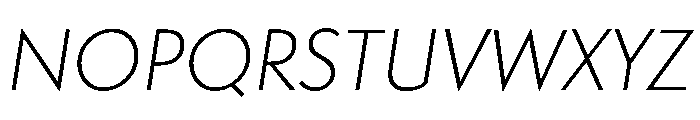 Futura 100 Light Italic Font UPPERCASE