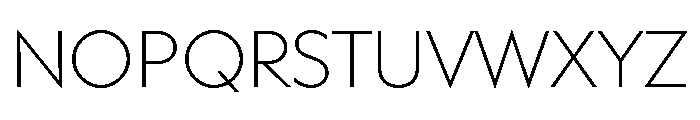 Futura 100 Thin Font UPPERCASE