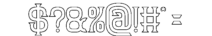 FUN FURIOUS-Hollow Font OTHER CHARS