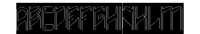 FUTURE FREQUENCY-Hollow-Inverse Font UPPERCASE