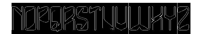 FUTURE FREQUENCY-Hollow-Inverse Font UPPERCASE