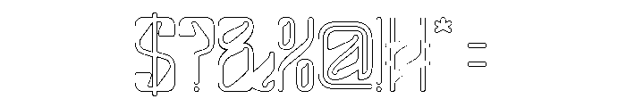 FUTURE FREQUENCY-Hollow Font OTHER CHARS