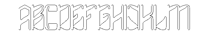 FUTURE FREQUENCY-Hollow Font UPPERCASE