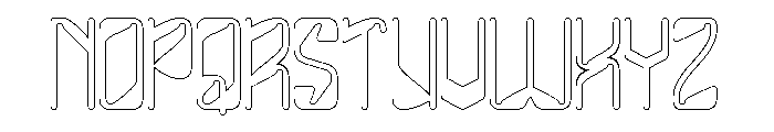 FUTURE FREQUENCY-Hollow Font UPPERCASE