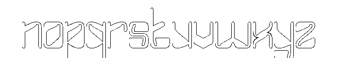 FUTURE FREQUENCY-Hollow Font LOWERCASE
