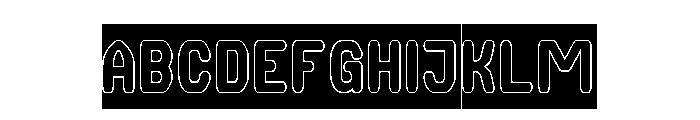 FUTURE MEMORY-Hollow-Inverse Font UPPERCASE