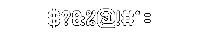 FUTURE MEMORY-Hollow Font OTHER CHARS