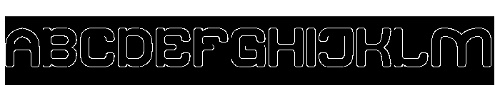 FUTURISTIC CLEAN-Hollow-Inverse Font UPPERCASE