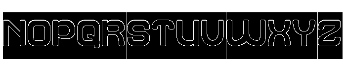 FUTURISTIC CLEAN-Hollow-Inverse Font UPPERCASE