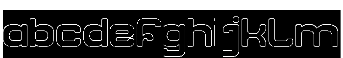 FUTURISTIC CLEAN-Hollow-Inverse FONT