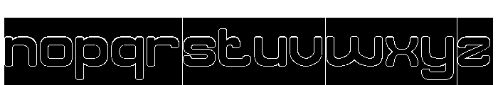 FUTURISTIC CLEAN-Hollow-Inverse Font LOWERCASE