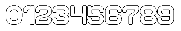 FUTURISTIC CLEAN-Hollow Font OTHER CHARS