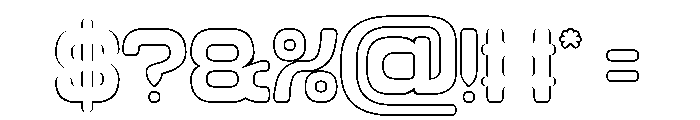 FUTURISTIC CLEAN-Hollow Font OTHER CHARS