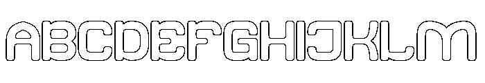 FUTURISTIC CLEAN-Hollow Font UPPERCASE