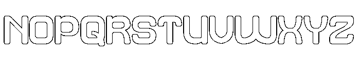 FUTURISTIC CLEAN-Hollow Font UPPERCASE