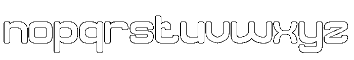 FUTURISTIC CLEAN-Hollow Font LOWERCASE