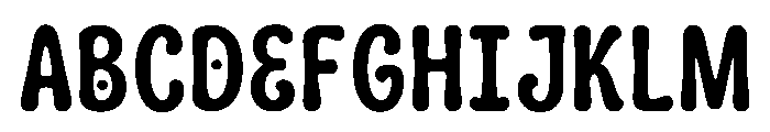 Fudge Bubble Regular Font UPPERCASE