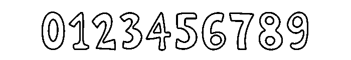 Fun Outline Font OTHER CHARS