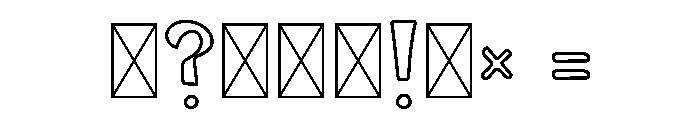 Fun Outline Font OTHER CHARS