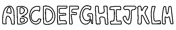 Fun Outline Font UPPERCASE