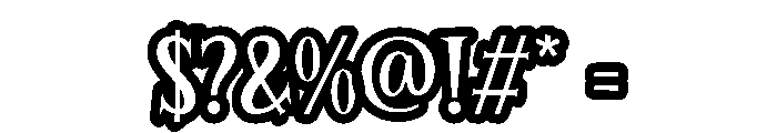 Fungela Outline Big Regular Font OTHER CHARS