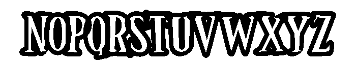 Fungela Outline Big Regular Font UPPERCASE