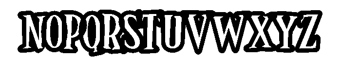 Fungela Outline Big Regular Font LOWERCASE