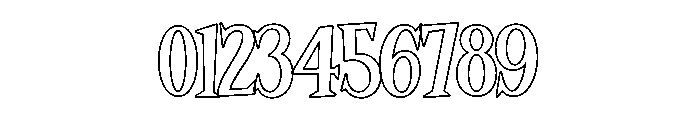 Fungela Outline Regular Font OTHER CHARS