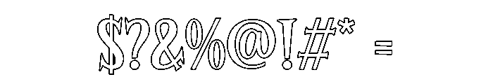 Fungela Outline Regular Font OTHER CHARS
