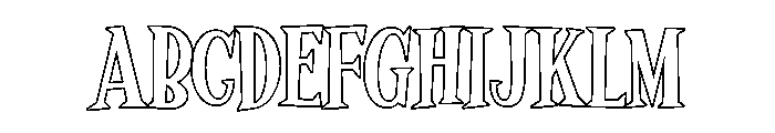 Fungela Outline Regular Font UPPERCASE