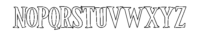 Fungela Outline Regular Font UPPERCASE