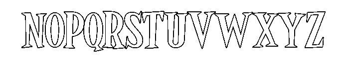 Fungela Outline Regular Font LOWERCASE
